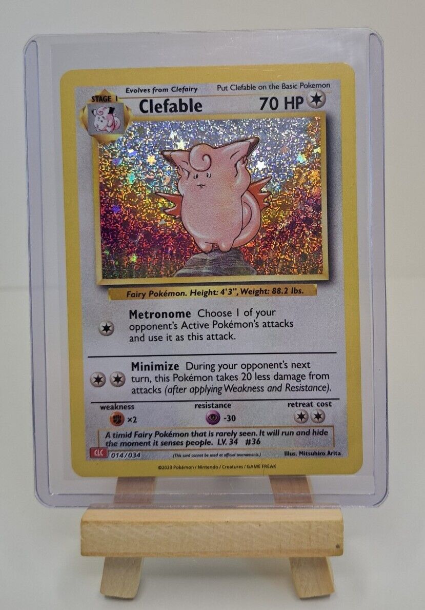Clefable 014/034 Pokémon TCG Trading Card Classic Exclusive Holo 2023