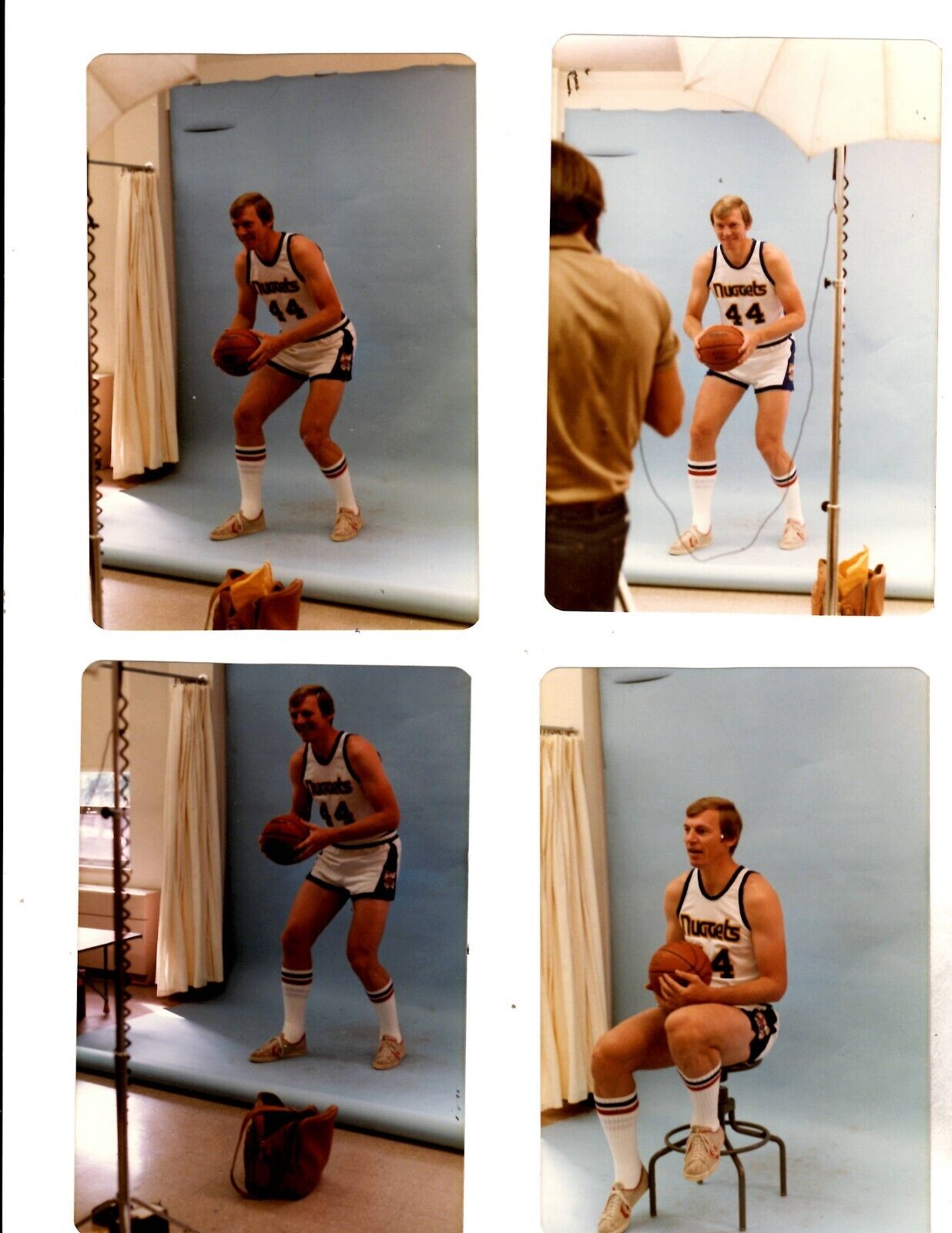 Dan Issel 4 Photographs Basketball Advert Photo Shoot Vintage Denver Colorado