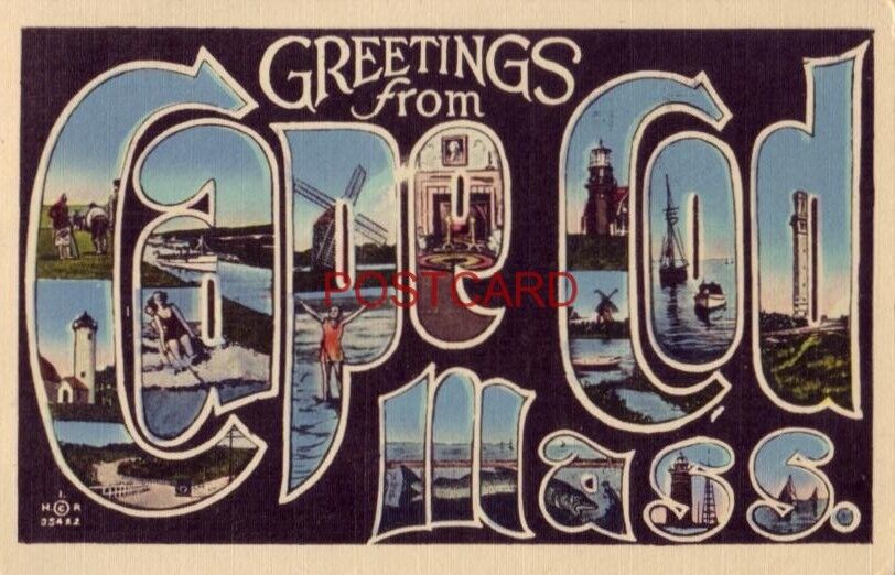 1945 GREETINGS FROM CAPE COD, MASS.