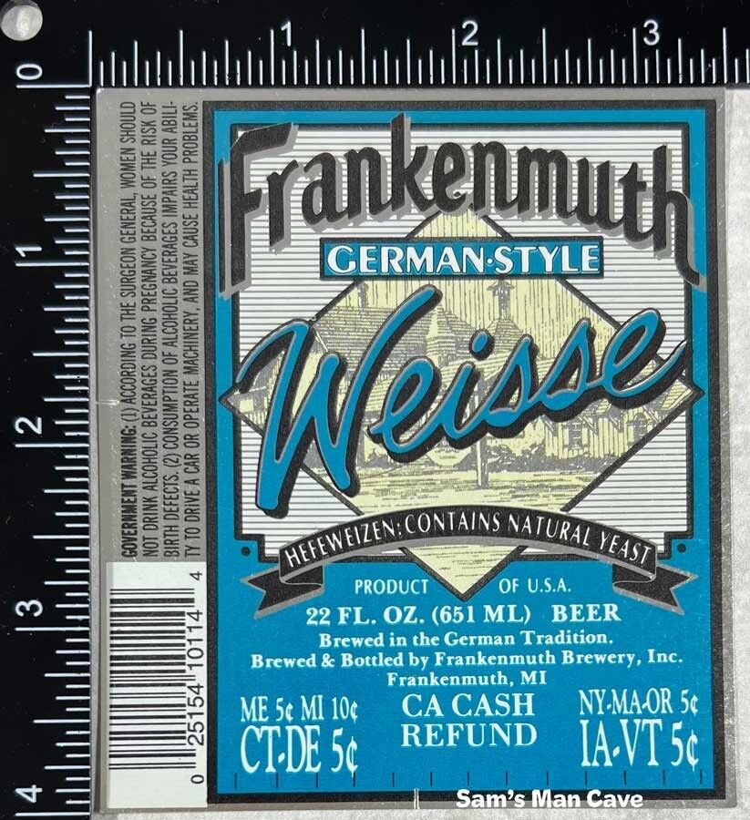 Frankenmuth German-Style Weisse Beer Label - MICHIGAN