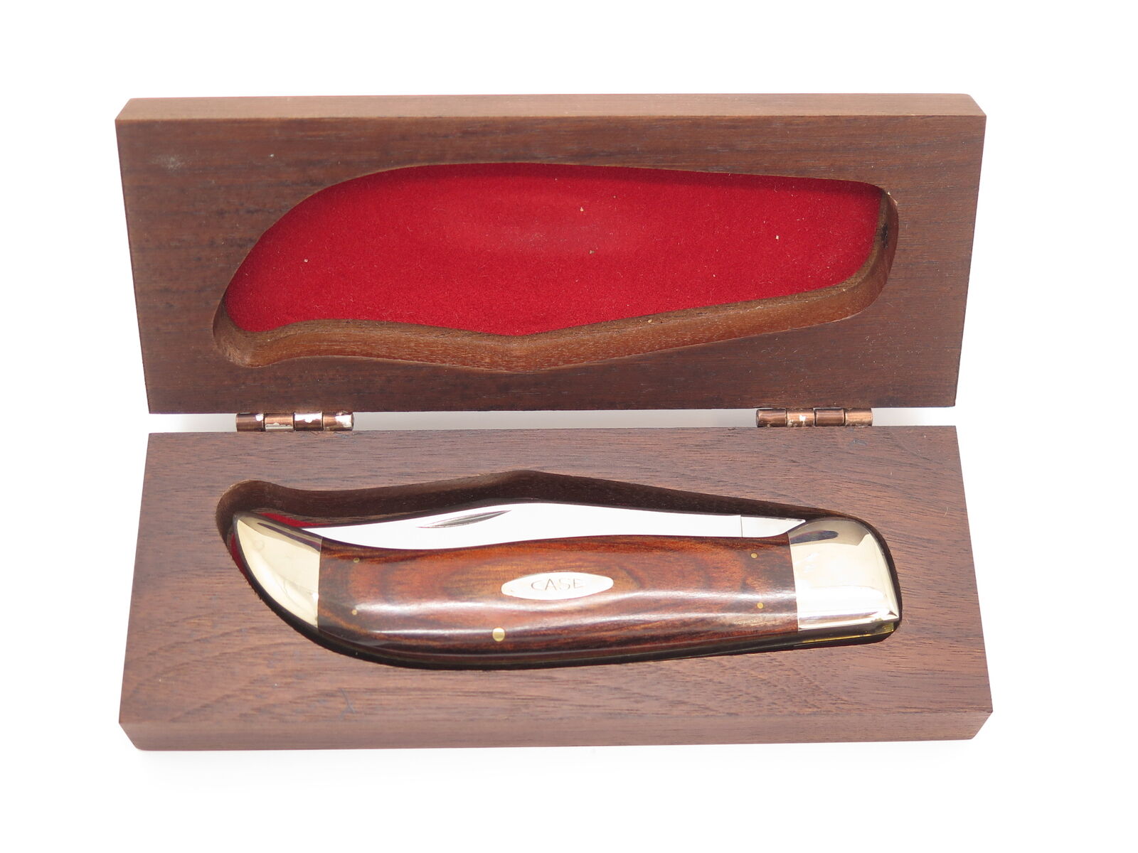 Vintage 1976 Case XX P172 Buffalo 4 Dot USA Wood Folding Hunter Clasp Knife