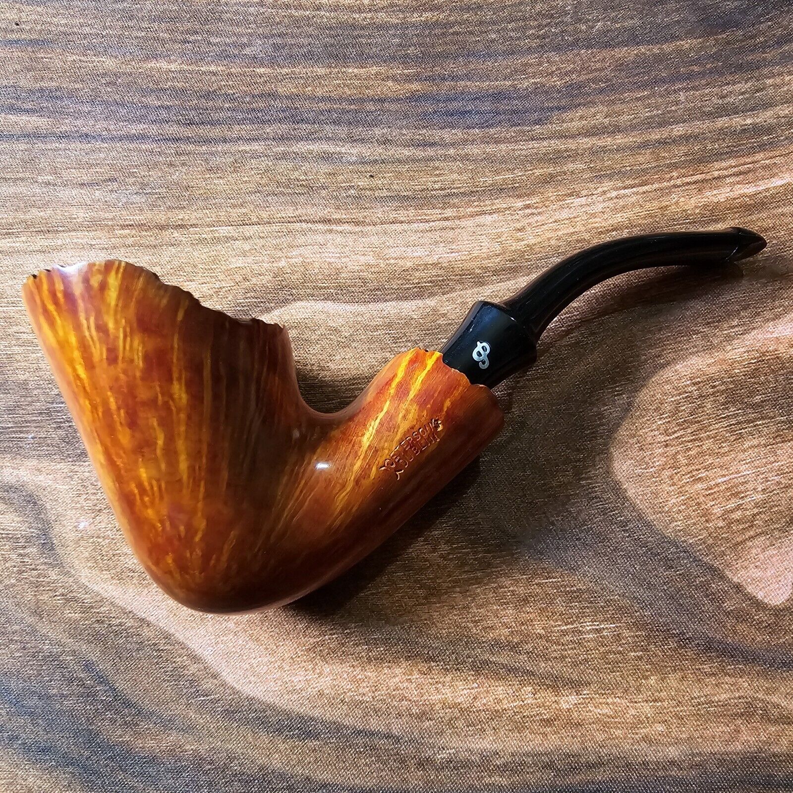 Brand New K & P Peterson Plateau Plato Smooth Natural P Lip Large Freehand Pipe 
