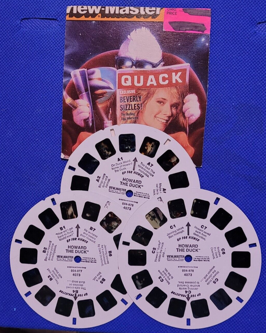 Color Rare Howard the Duck Marvel Comics Movie view-master Reels w/ partial Pack