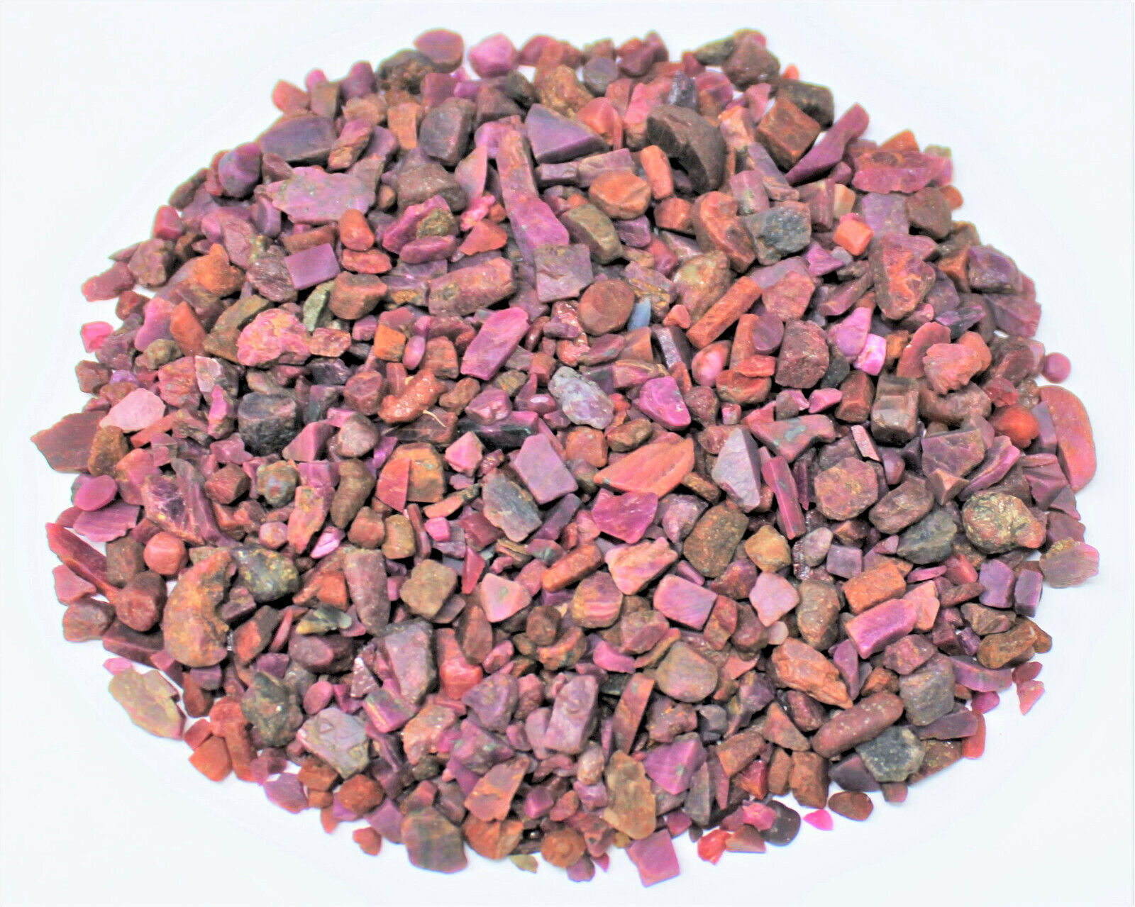 Ruby Semi Tumbled Gemstone Mini Chips 3 - 5 mm 'A' Grade Wholesale Bulk Crystals