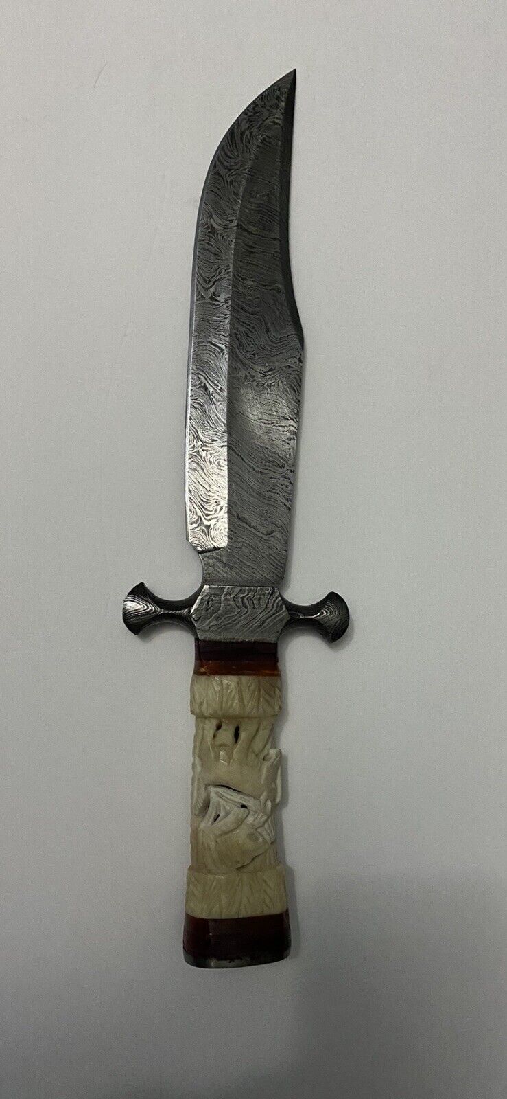 16 1/4 “ damascus steel hunting knife