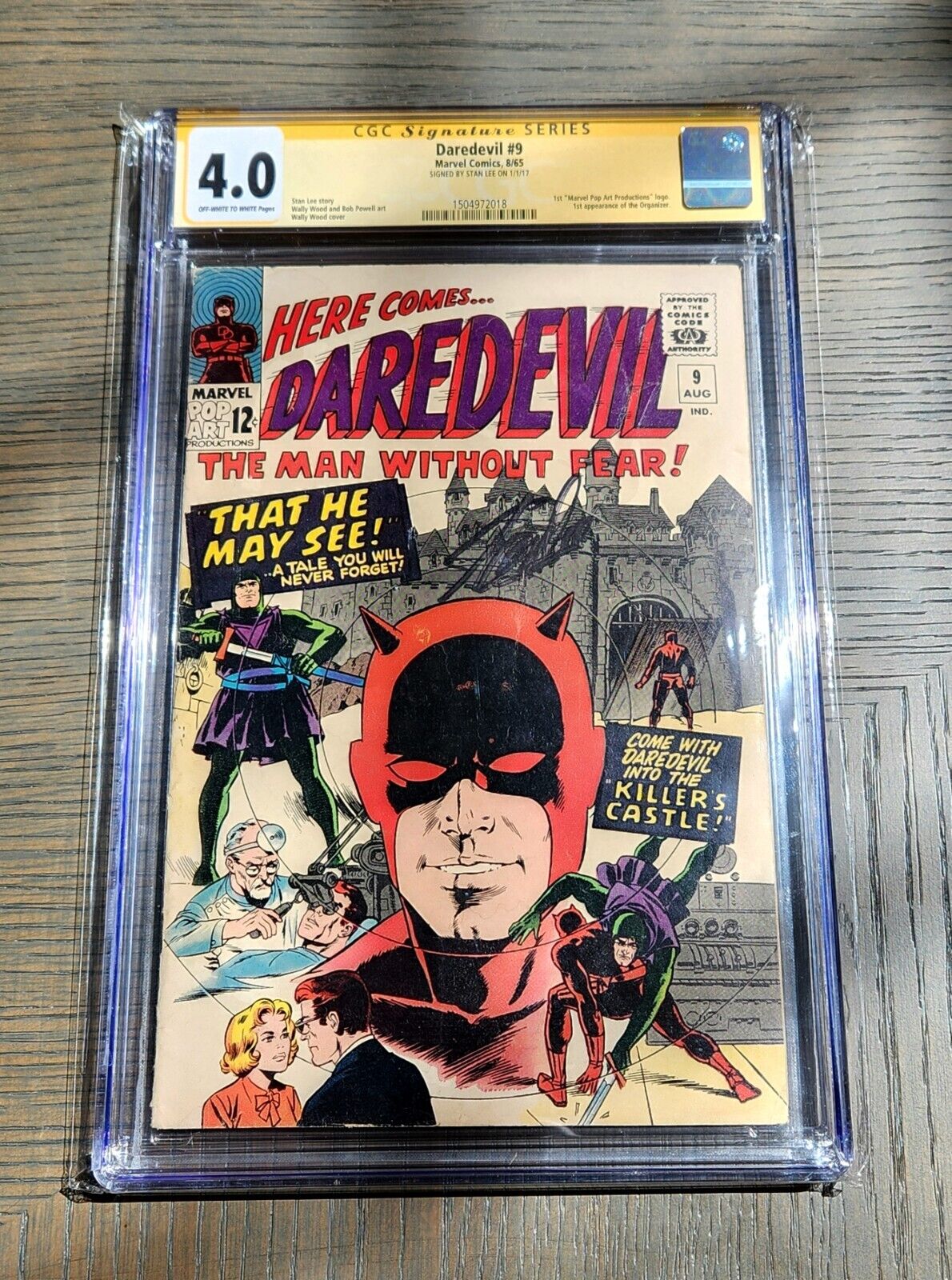 Daredevil #9 CGC 4.0 Signed By Stan Lee / 1st \