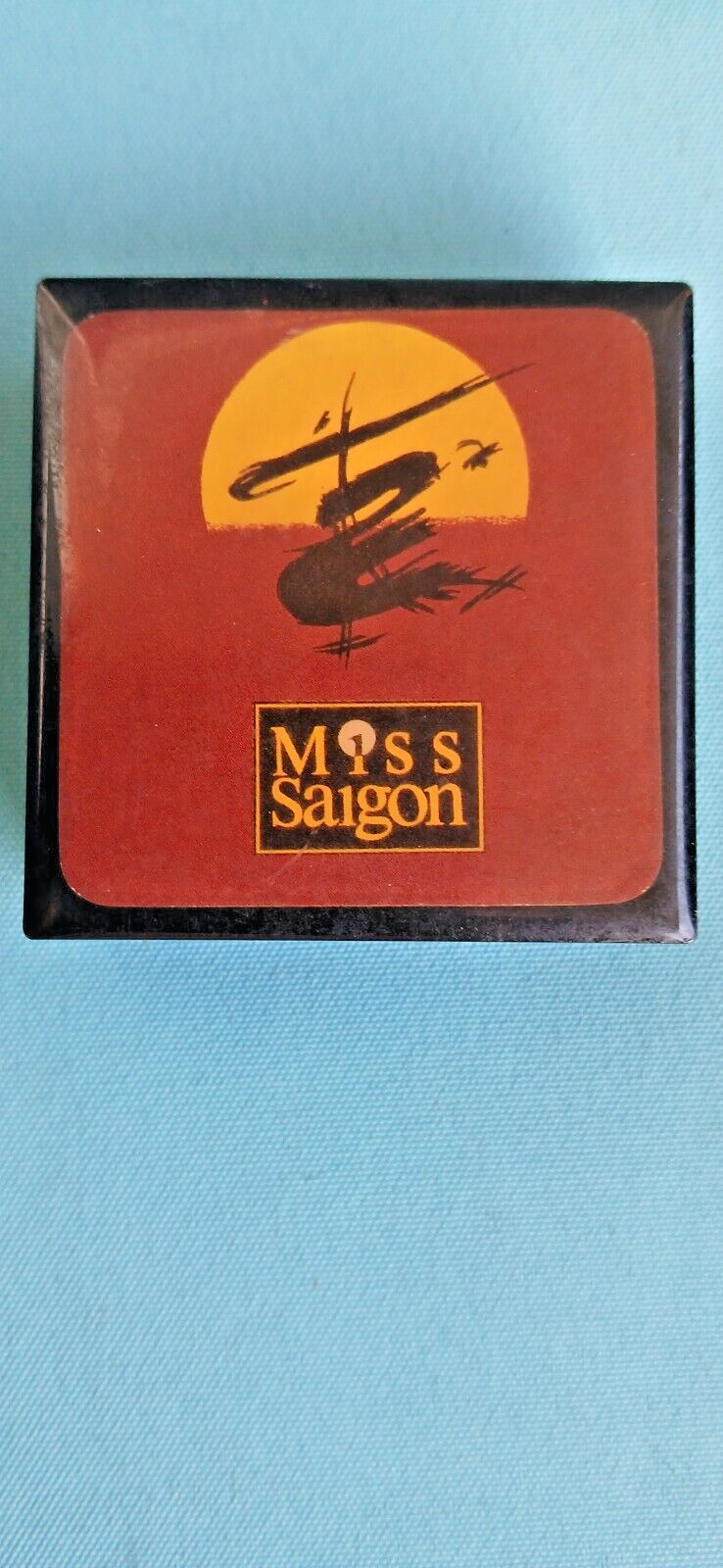 1988 miss saigon trinket box 2 x 2 inch