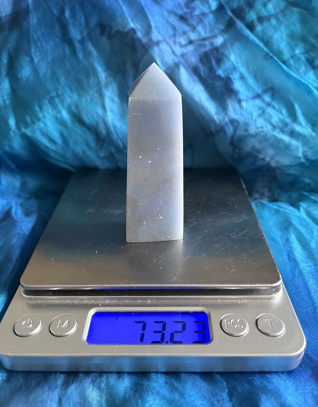 ✨💙 ANGELITE Crystals Minerals Reiki Healing Natural Tower A 73g✨new stock