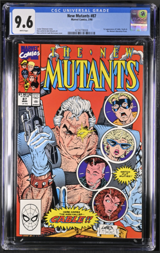 New Mutants #87 CGC 9.6 KEY  1st App of Cable - Rob Liefeld Todd Mcfarlane Cover