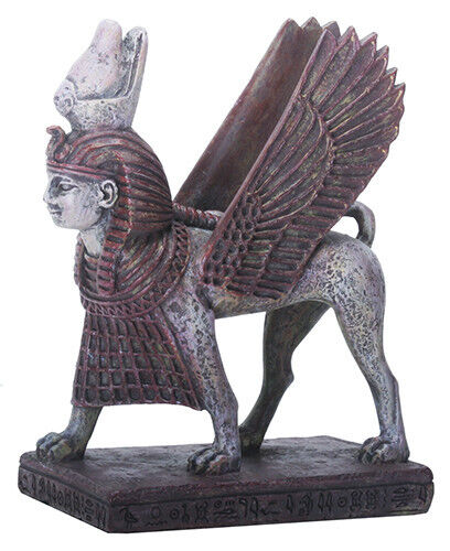 Egyptian Sculpture Winged Walking Sphynx Home Decor