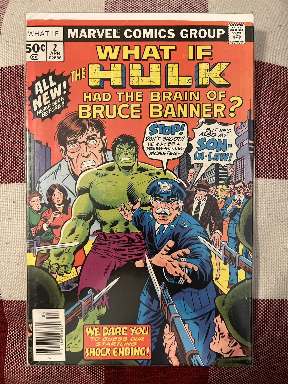 WHAT IF THE HULK HAD THE BRAIN OF BRUCE BANNER 2 VF WHITE PAGES 1977