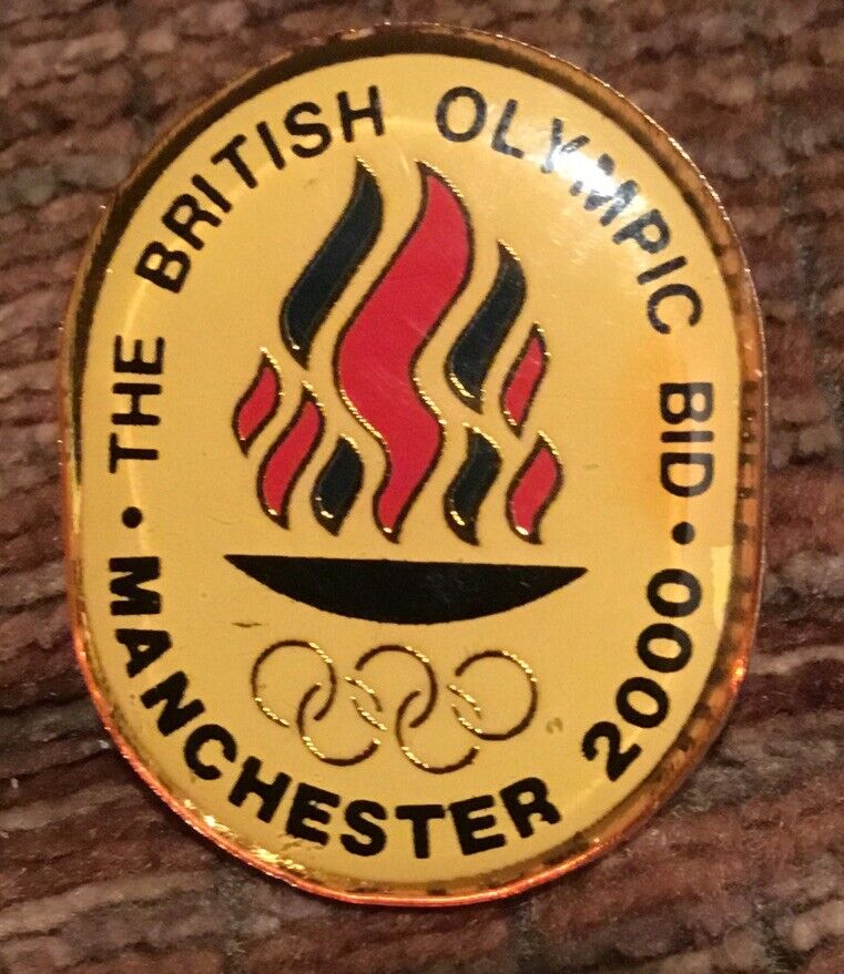 Rare Olympic pin THE BRITISH OLYMPIC BID MANCHESTER 2000 