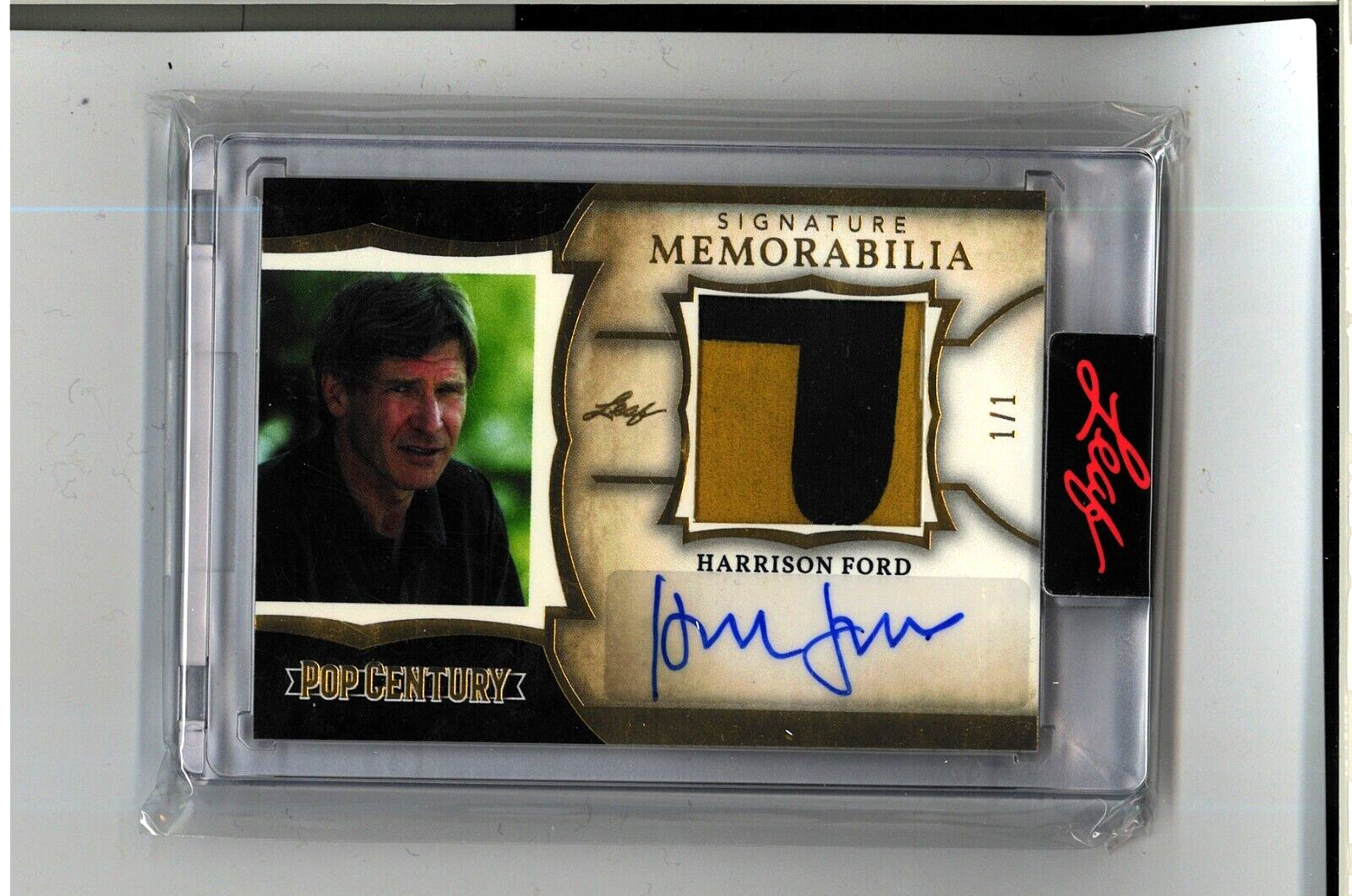 #1/1 Harrison Ford Autograph RELIC STAR WARS HAN SOLO Pop Century Auto One of