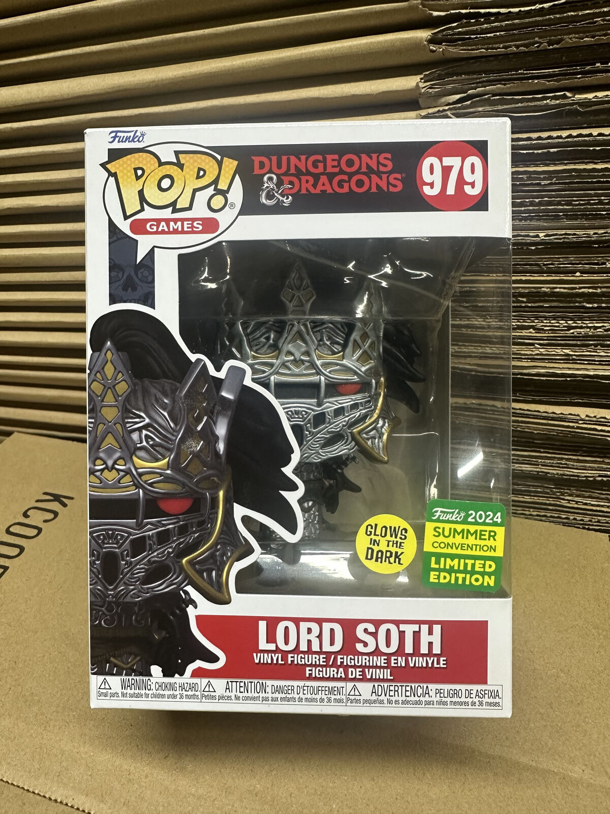 FUNKO POP dungeons and dragons Lord Soth #979: 2024 SDCC SHARED Exclusive 