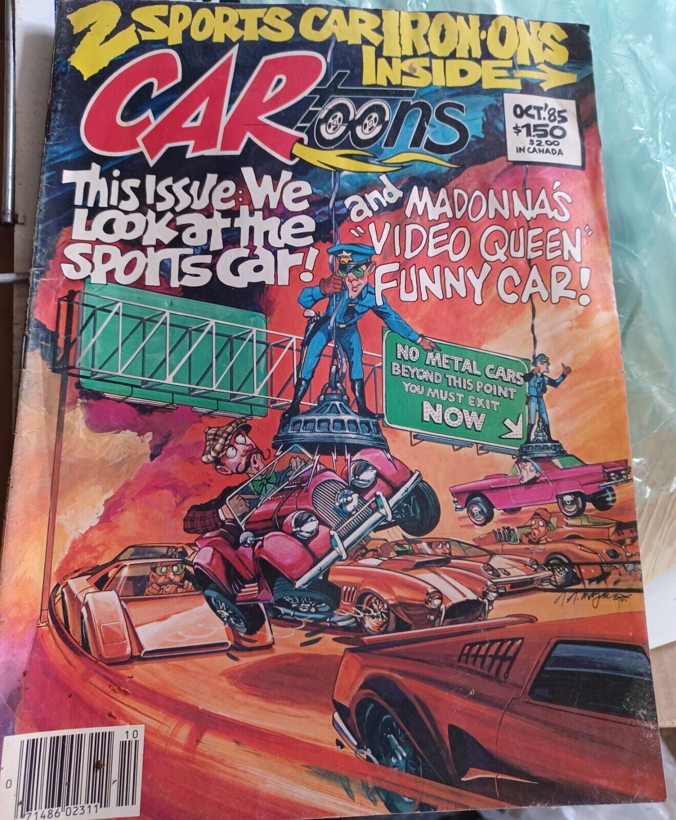 1985 Car Toons Muscle car magazine, With Stickers