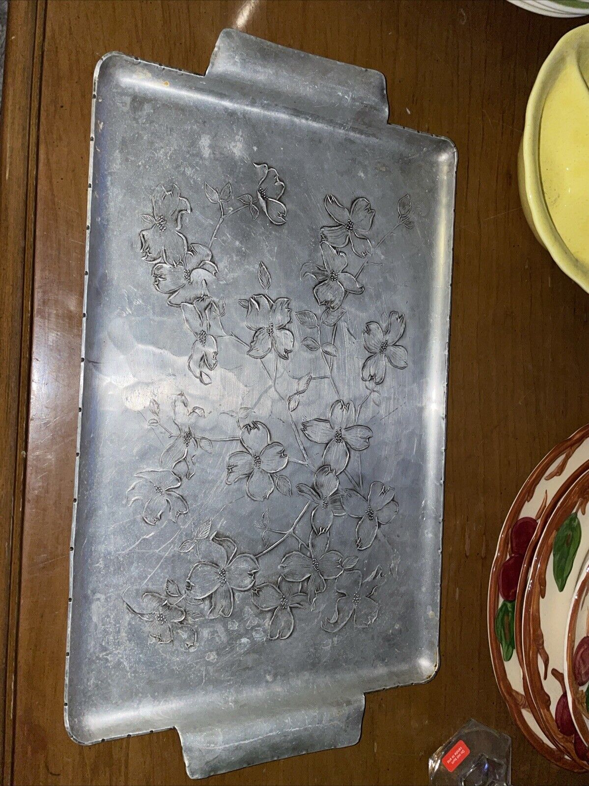 Wendell August Forge Tray Rectangle DOGWOOD GLOWER design