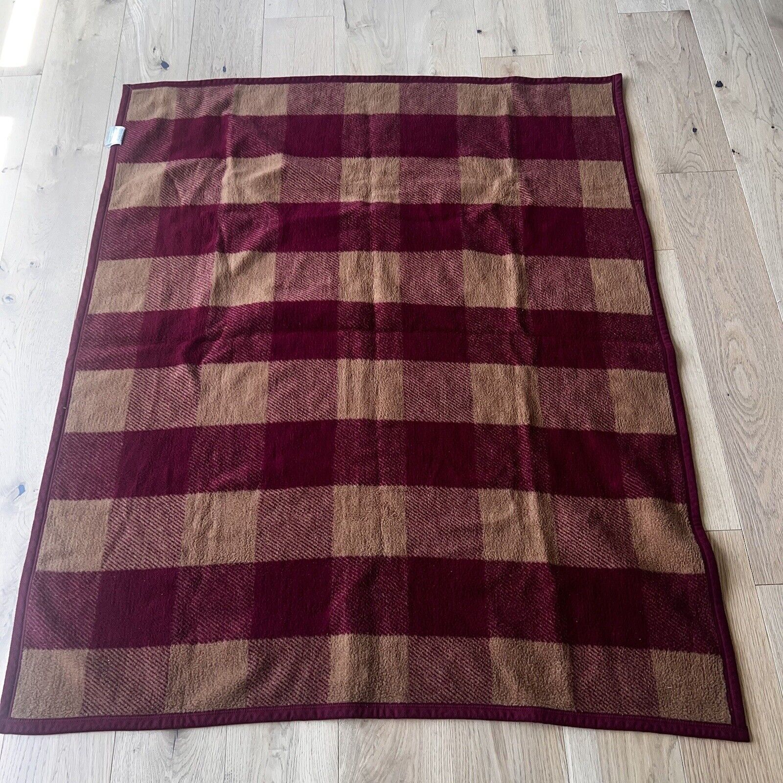 Biederlack Aurora Blanket Plaid Throw Biederlack of Americas 56 length 46”width