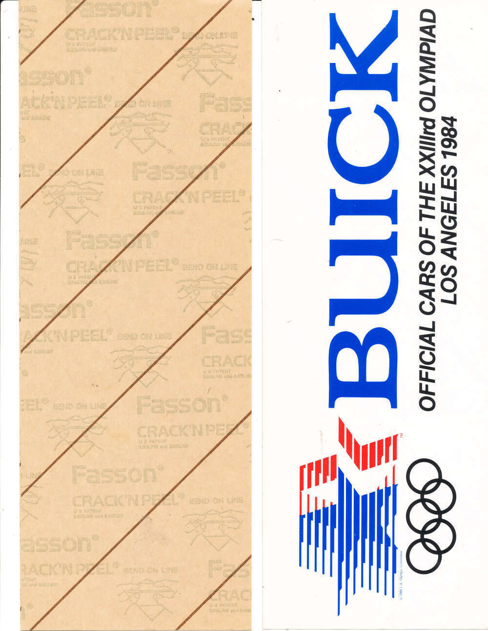 1984 Buick Los Angeles Olympics bumper sticker