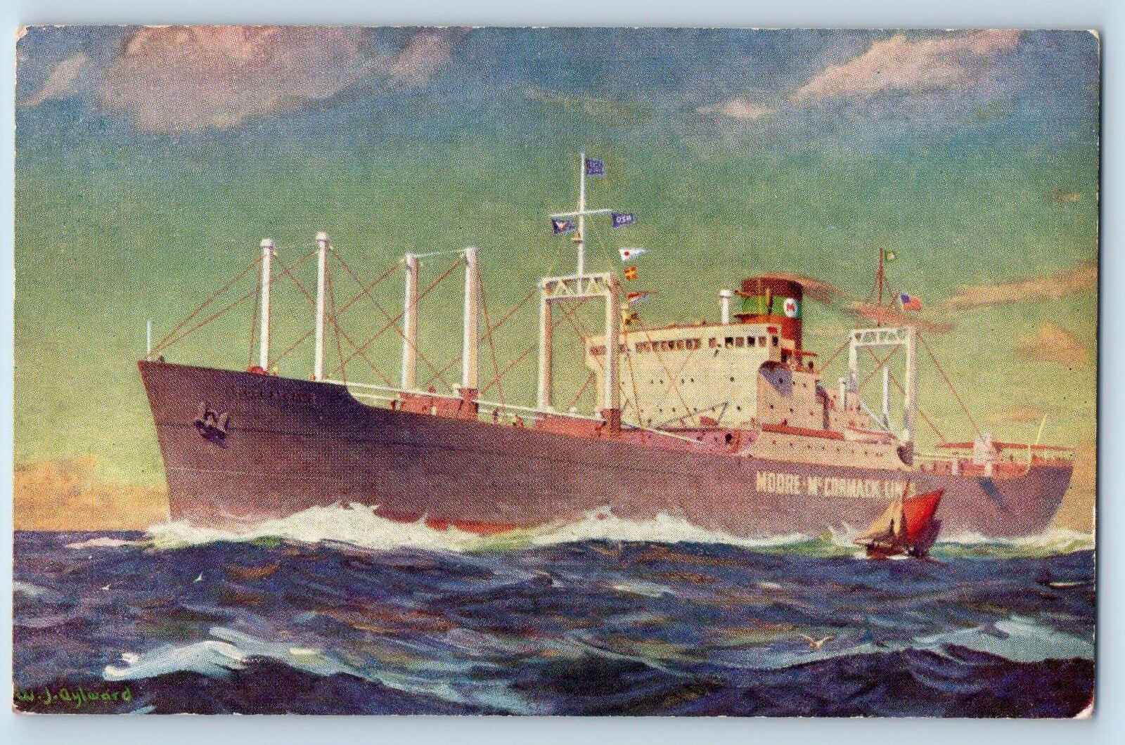 Postcard Moore-McCormack Lines American Republic Line Good Neighbor Fleet c1940s
