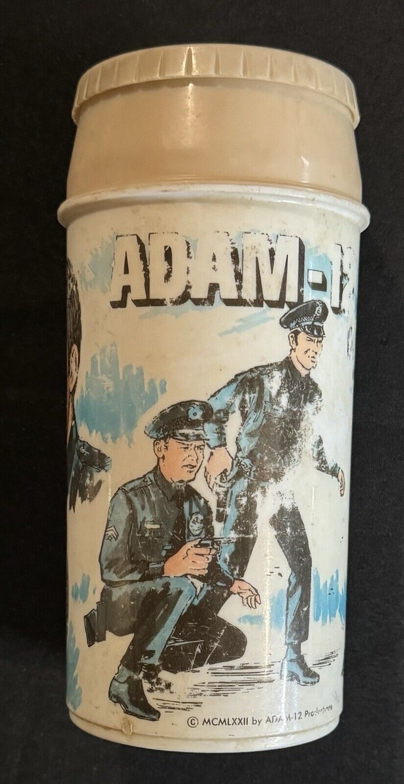 Vintage Adam 12 Lunchbox Thermos Aladdin 1972 NO LUNCHBOX