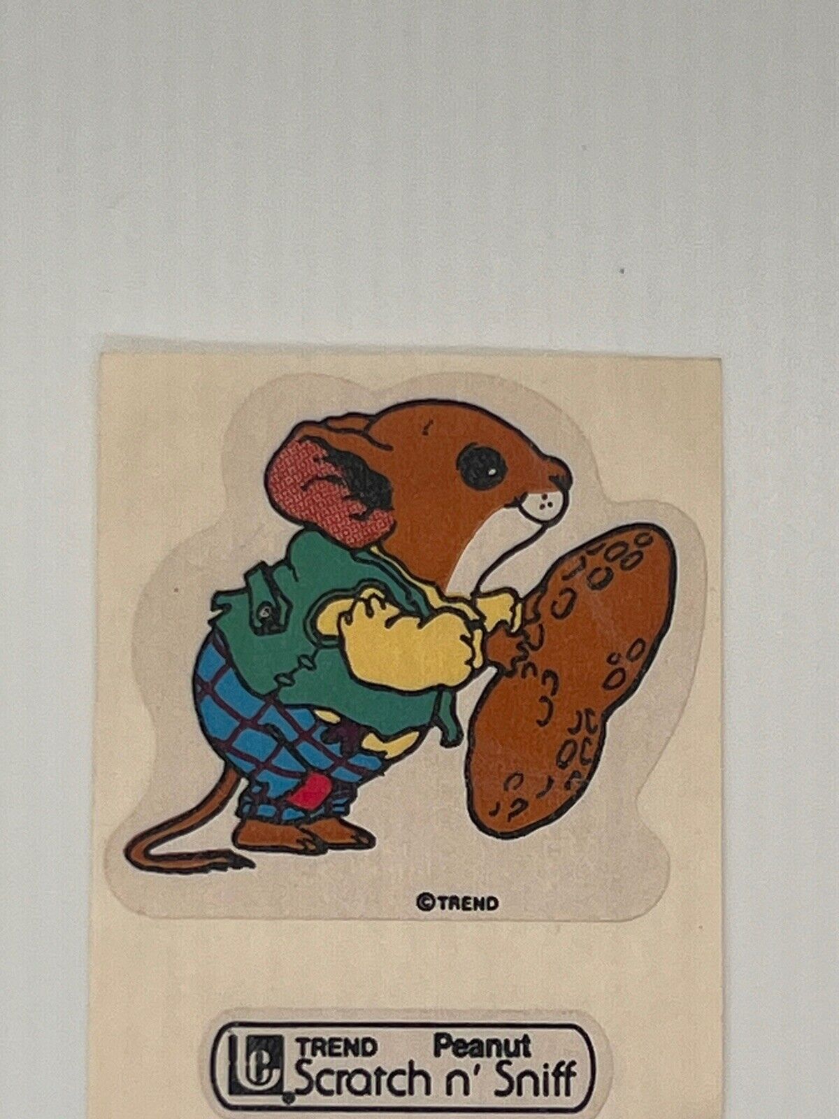 Matte Peanut Mouse vintage 80s Trend scratch & sniff sticker Scented