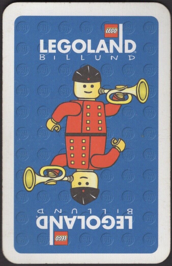 Playing Cards Single Card Old LEGOLAND BILLUND Advertising TRUMPET MAN LEGO TOY