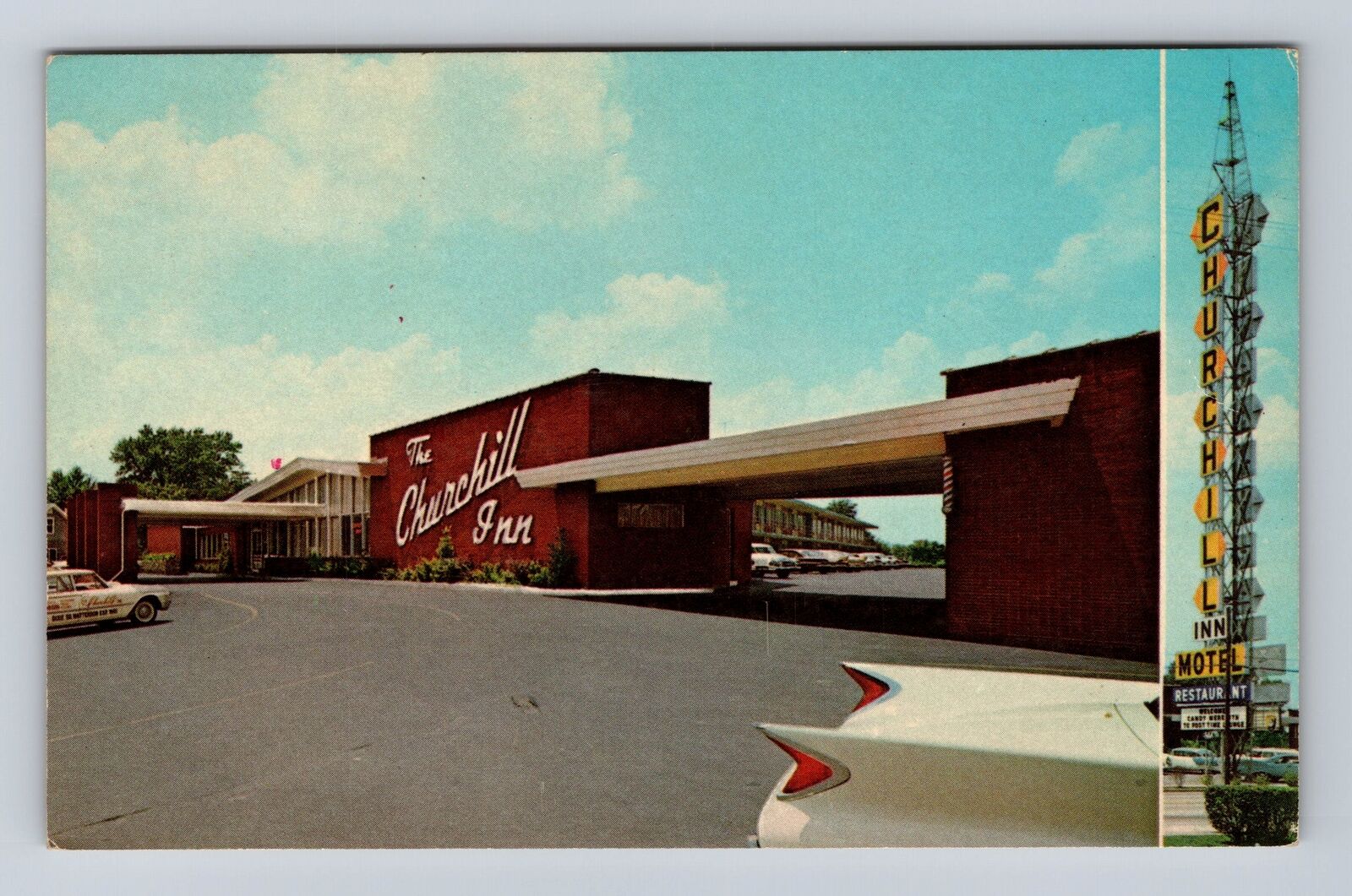 Louisville KY-Kentucky, Churchill Inn Advertising, Vintage Souvenir Postcard