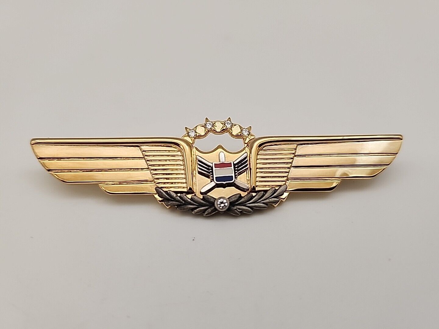United Airlines Captain Pilot Wings 5 Diamonds 50 Years Male 1970s 