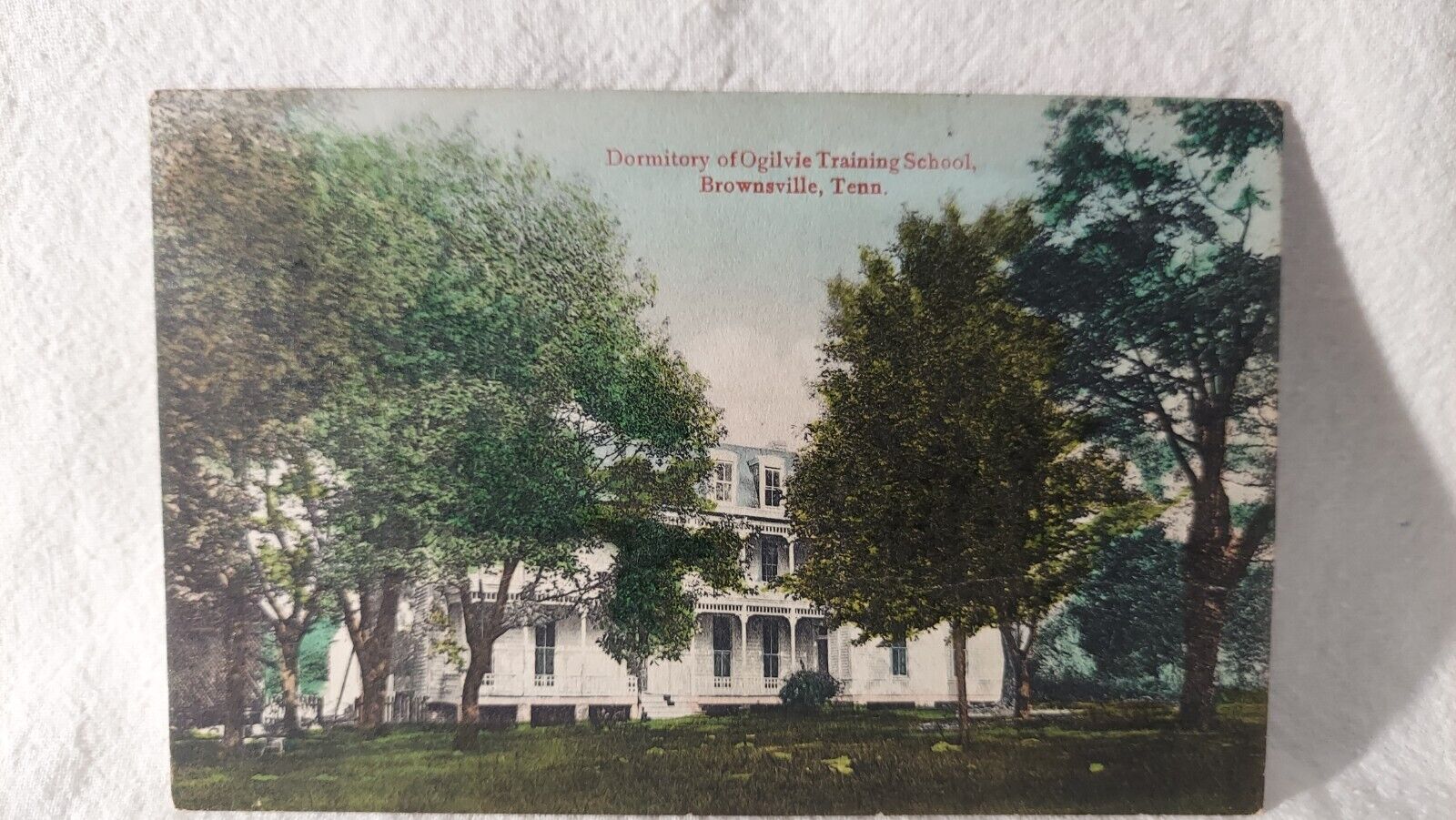 Vintage Postcard Dormitory Of Ogilvie Training School Brownsville Tennessee A124