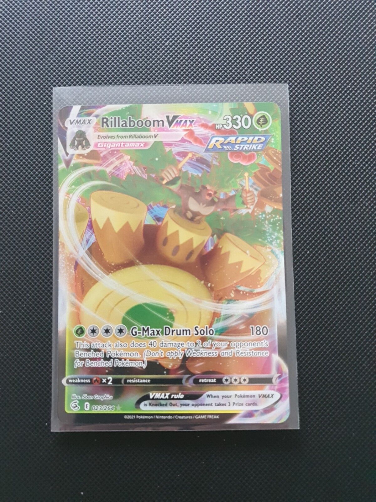 Pokémon TCG Rillaboom VMAX Fusion Strike 023/264 Holo Ultra Rare