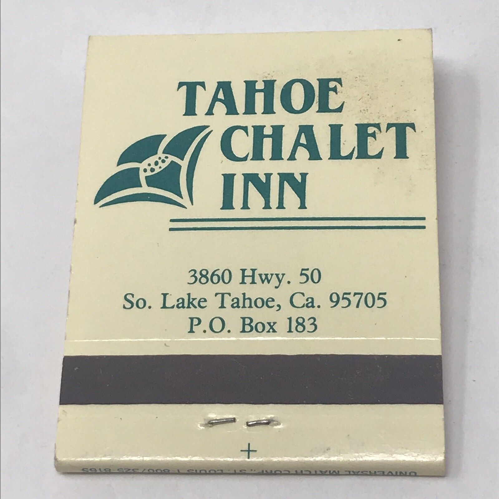 Vintage Matchbook Lake Tahoe California Advertisement Tahoe Chalet Inn