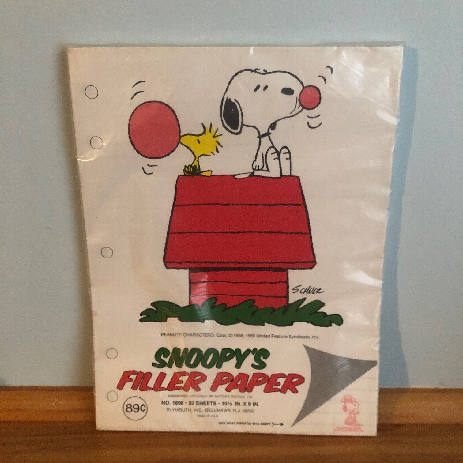 Vintage Peanuts Snoopy\'s Filler Paper (80 Sheets)