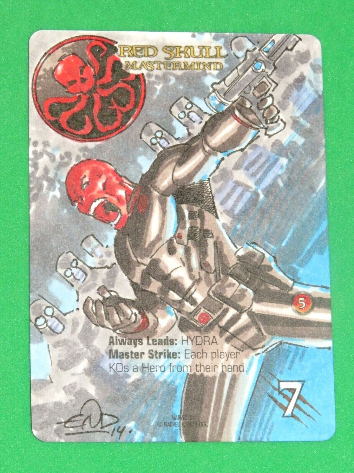 2015 Upper Deck Marvel 3D Legendary Playable Sketch Card RED SKULL 1/1 AVENGERS