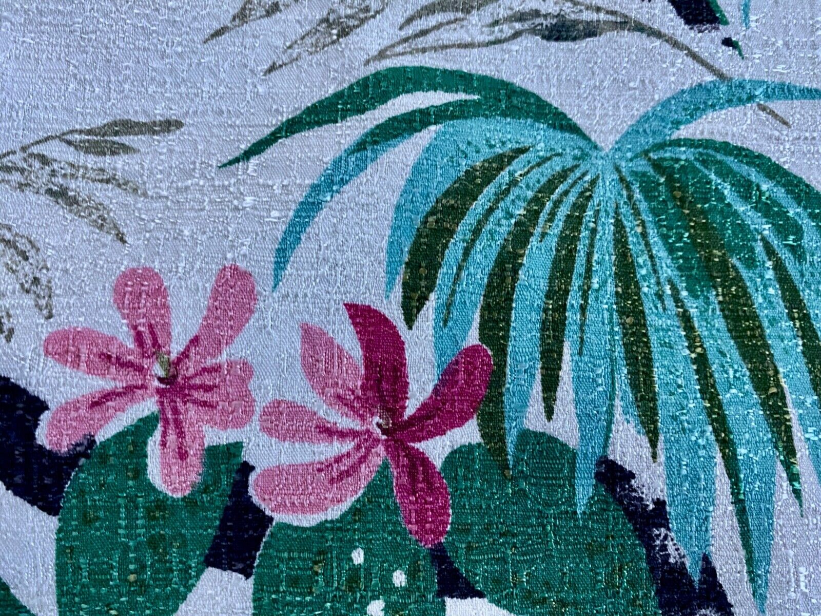 VIVIAN'S 30's Miami Beach Apartment Hawaiian Barkcloth Vintage Fabric PILLOWS
