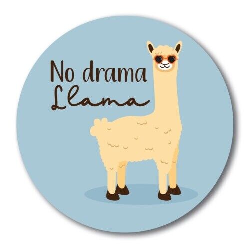 Magnet Me Up No Drama Llama Drama Free Zone Funny Cute Magnet Decal, 5 Inch