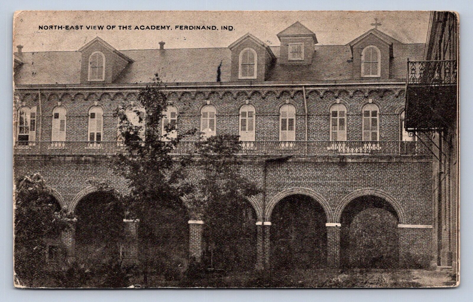 J91/ Ferdinand Indiana Postcard c1910 The Academy North East View 376