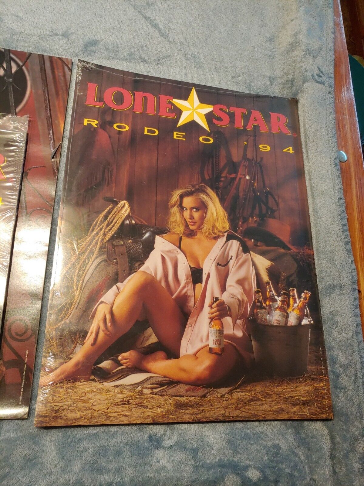 1994 Lone Star Beer SEXY GIRL RODEO POSTER San Antonio, Texas