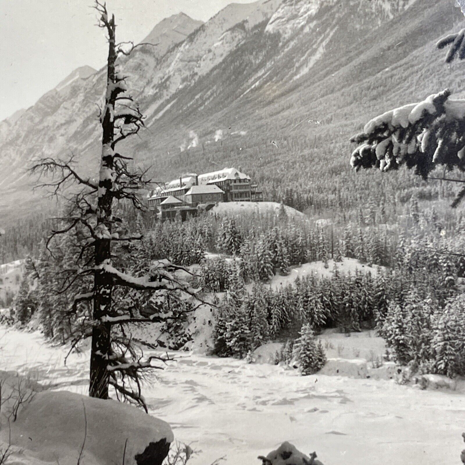 Antique 1904 Banff Springs Hotel Alberta Canada Stereoview Photo Card PC886