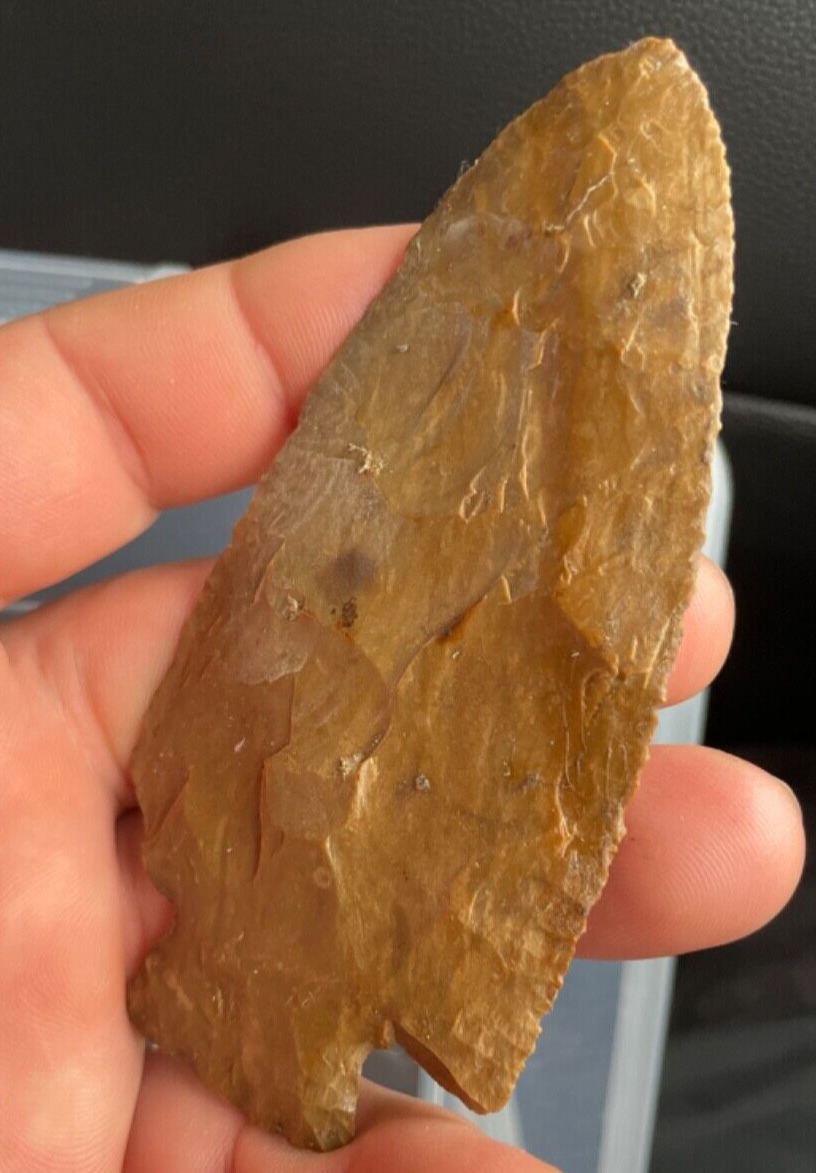 Fine first stage Authentic Tennessee Kirk Corner Notch Point Arrowheads Artifact
