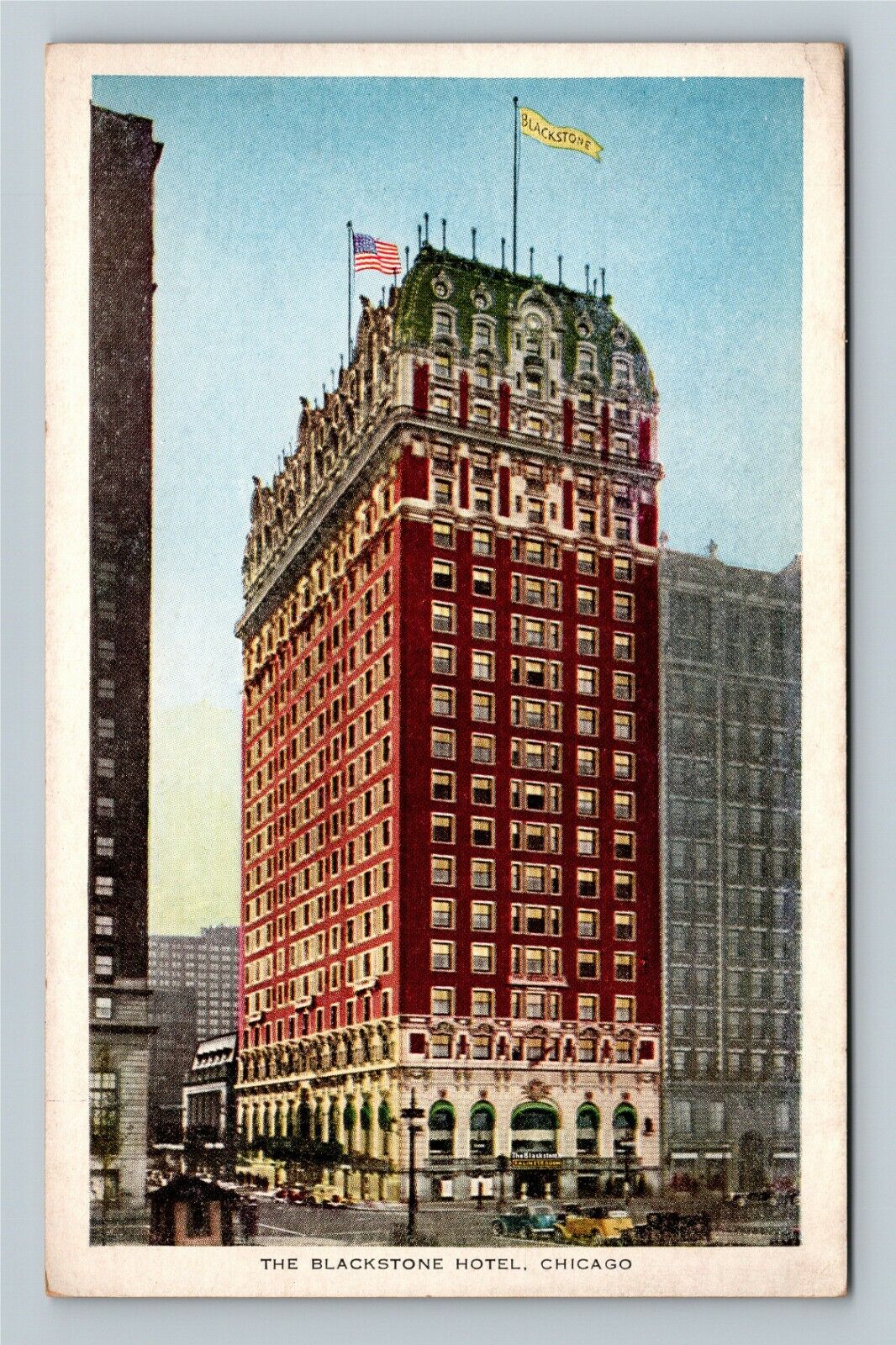 Chicago IL-Illinois, The Blackstone Hotel, Advertising, Vintage Postcard