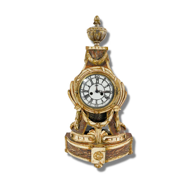 Antique 18th c. Italian, Painted Mantle Clock