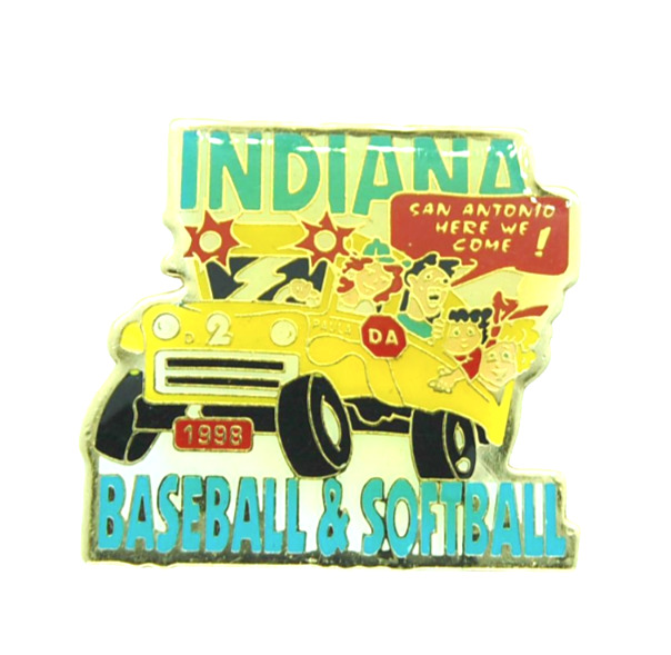 VTG 1998 Indiana Baseball & Softball Lapel Hat Pin