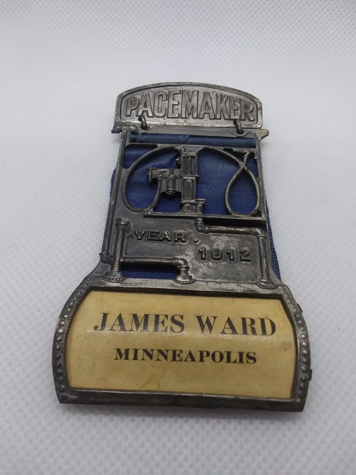 Antique 1912 Pacemaker James Ward Minneapolis Award Ribbon Pinback