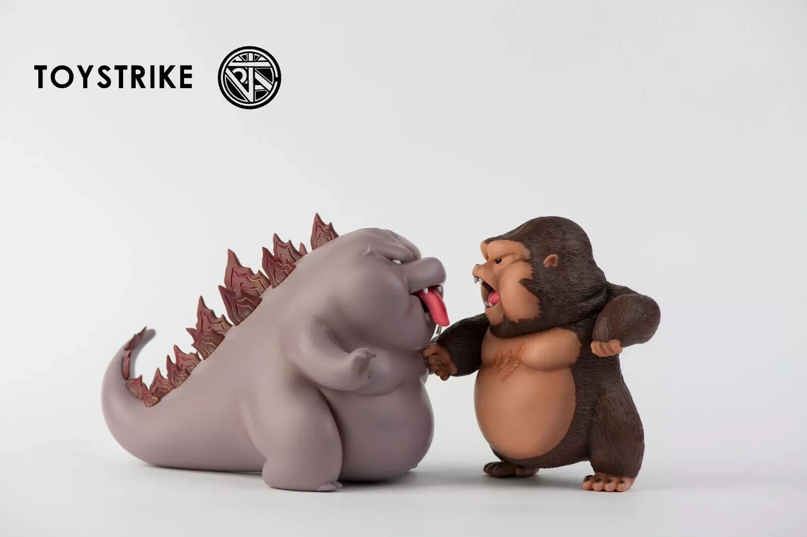 【In-Stock】 Godzilla Ziboo VS Kingboo Kong Cute GK Statue Toy Strike Pop Jay Grey
