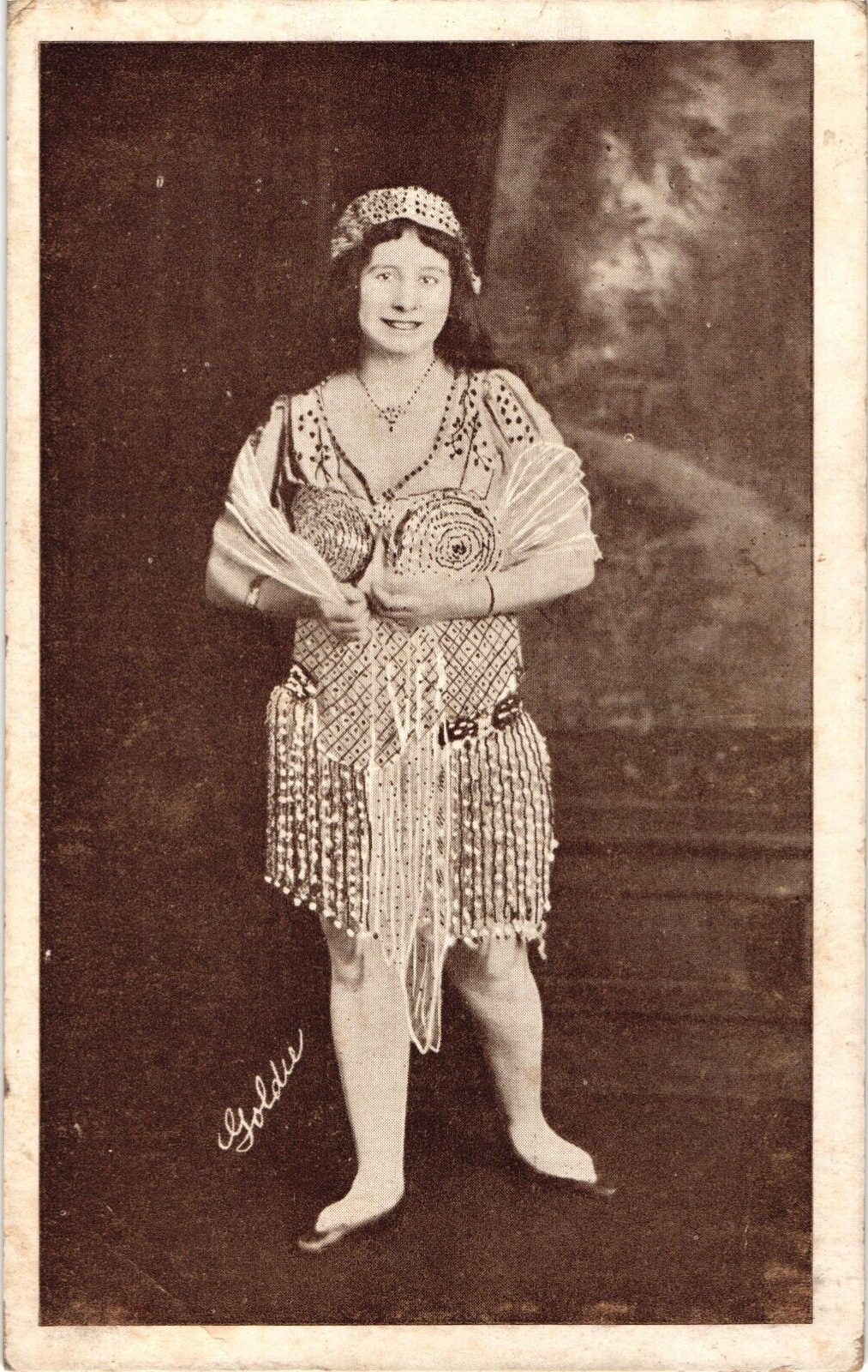 Stage Actress GOLDIE Vintage Postcard