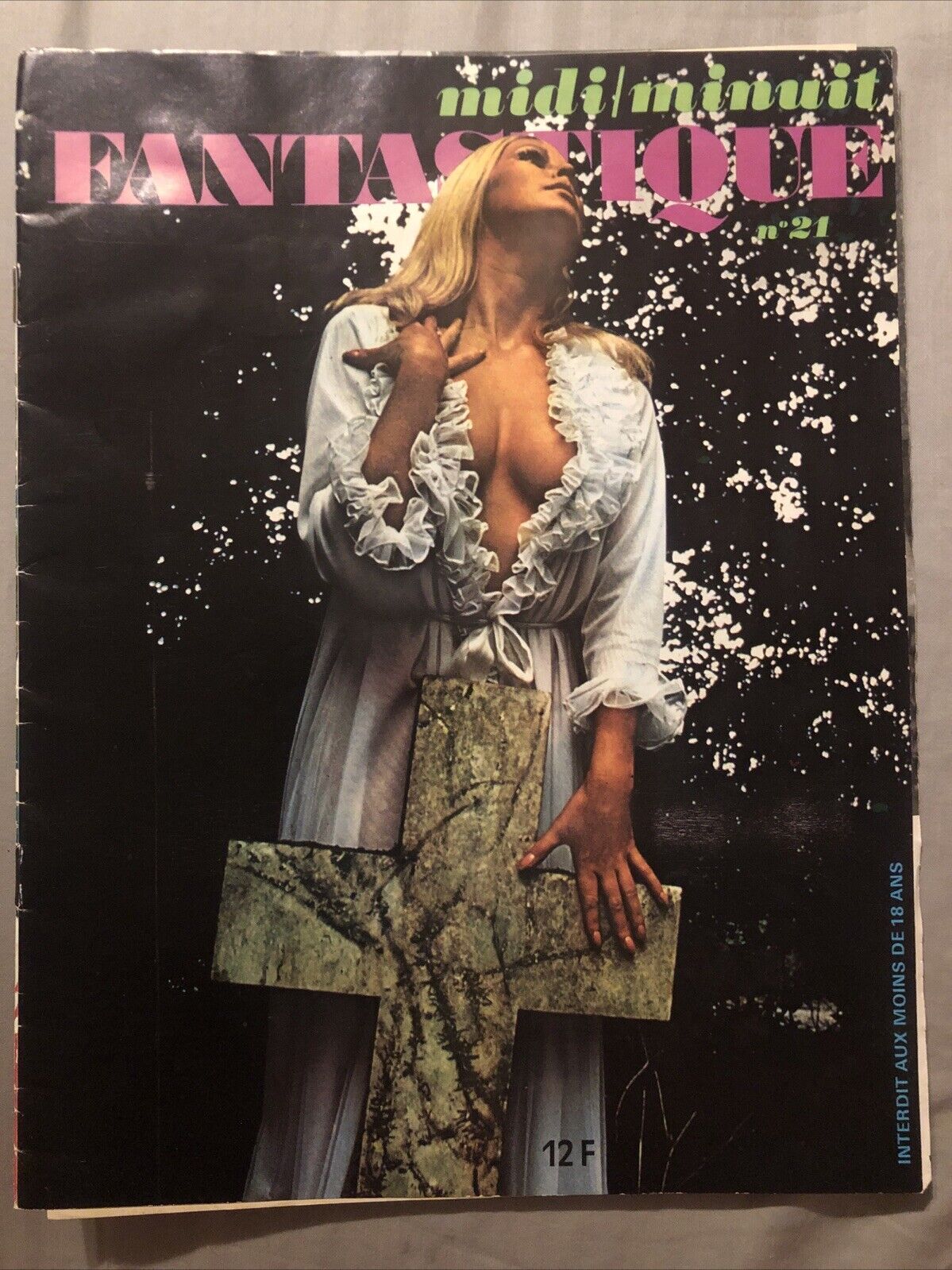 French 1960s/70s Monster Magazine Midi Minuit Fantastique #21 Missing Pages