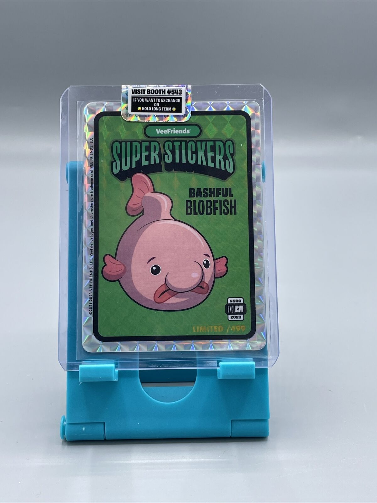 2023 Vee Friends NSCC Exclusive Bashful Blobfish Super Stickers #/499 