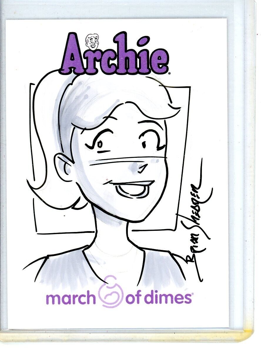 2009 5Finity ARCHIE March of Dimes BRIAN SHEARER 1/1 Artist SKETCH Card