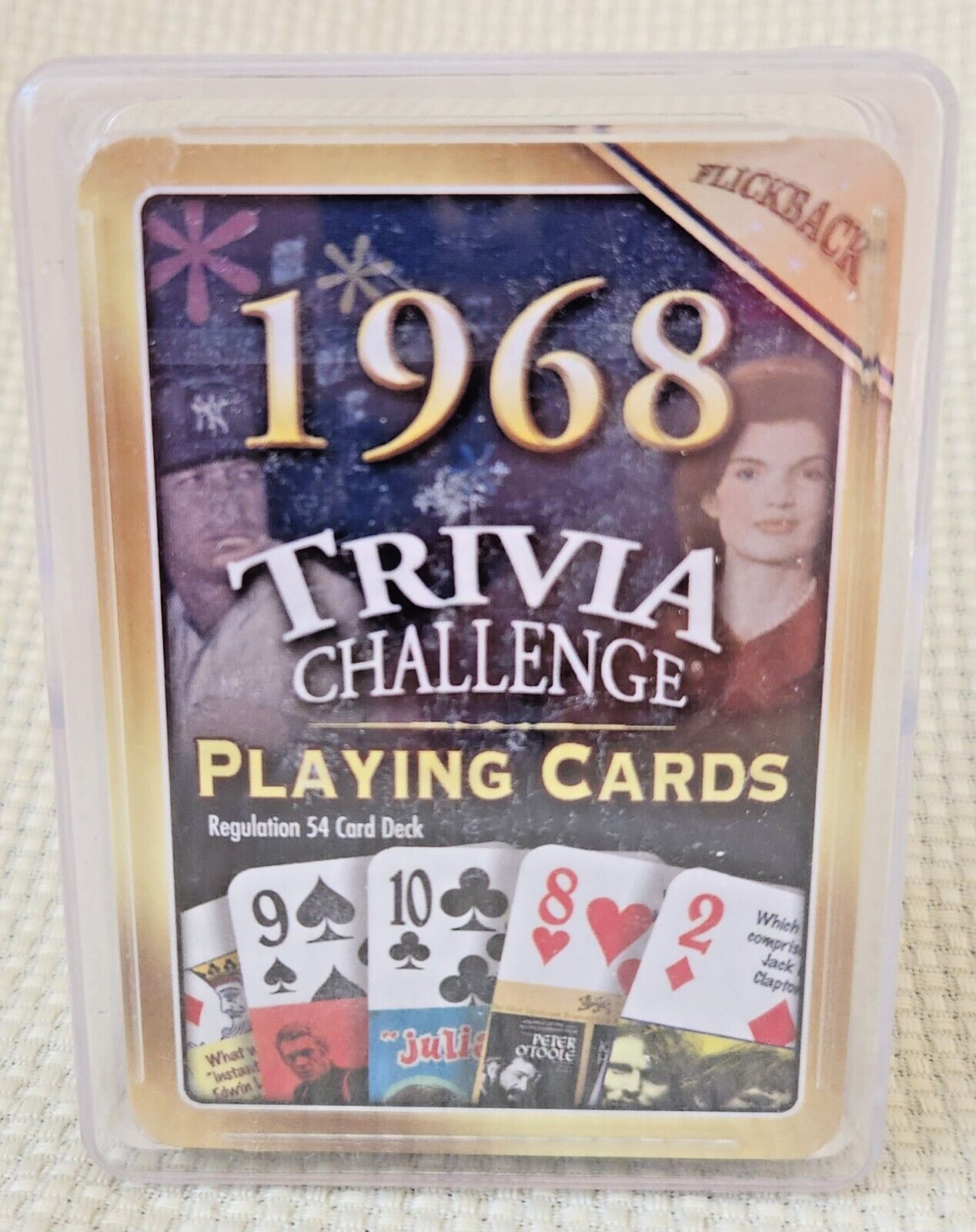 FLICKBACK 1968 Trivia Challenge Playing Cards Deck NEW Sealed In Plastic Case