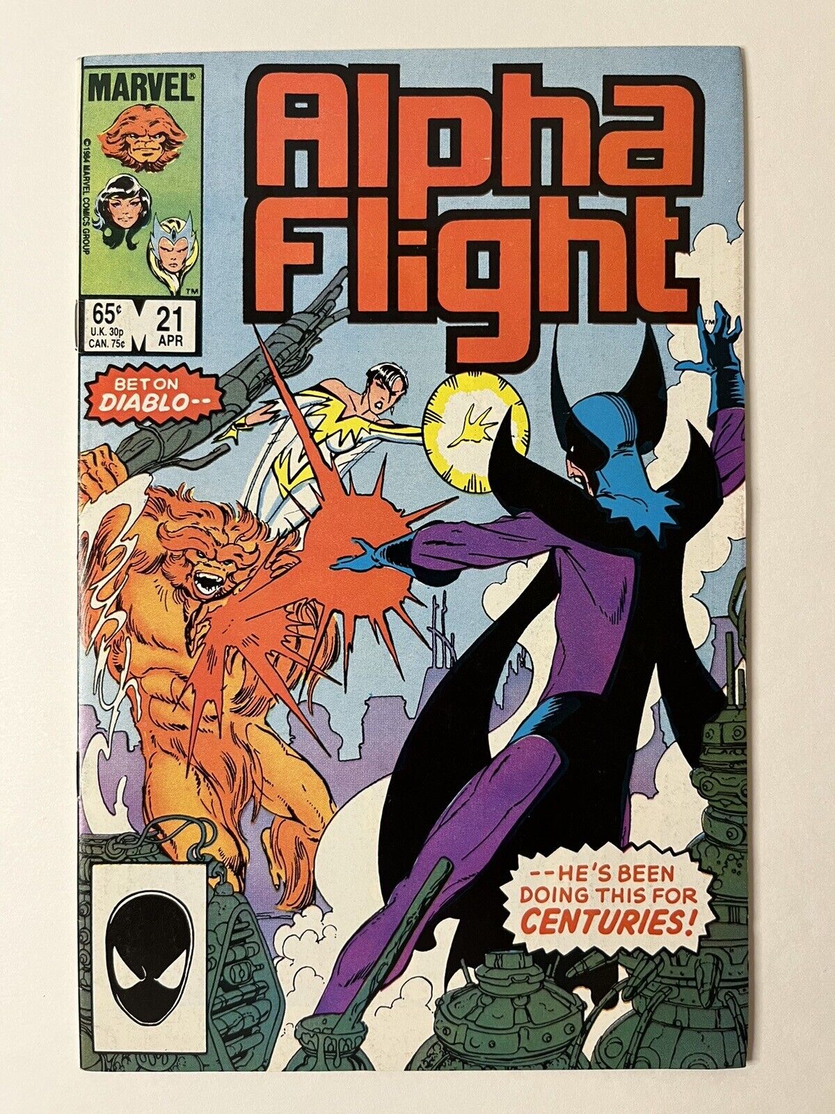 Alpha Flight # 21 April 1985 ✅ John Byrne - Diablo ✅ Marvel Comics ✅ Copper Age